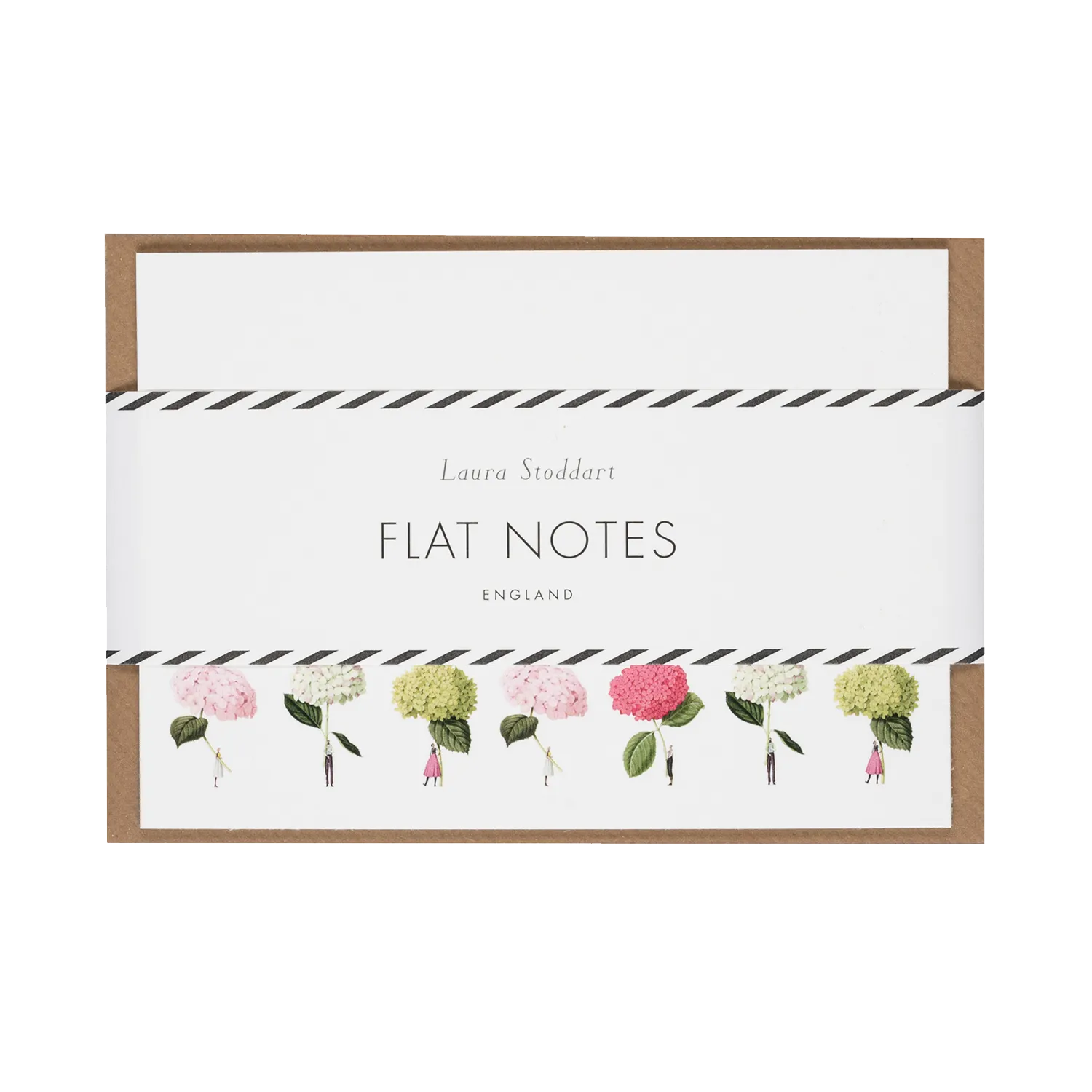 Hydrangeas Flat Note Set