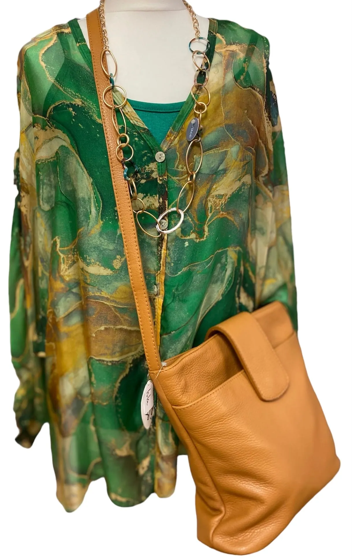 ISLA Italian leather large cross body / shoulder bag
