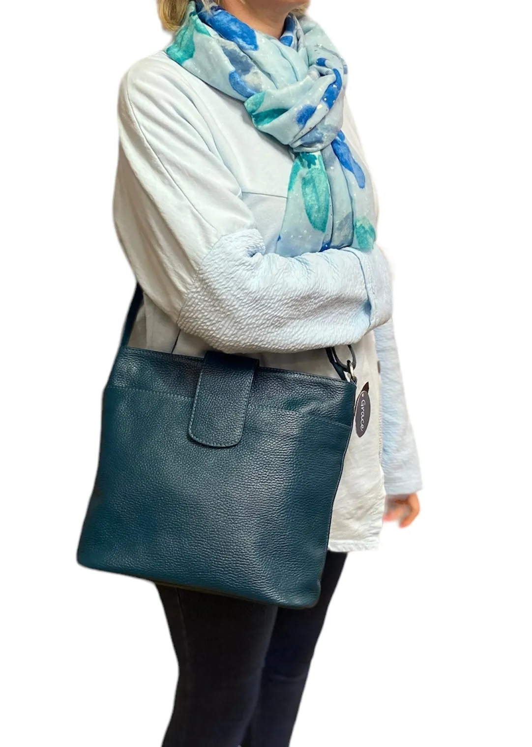 ISLA Italian leather large cross body / shoulder bag