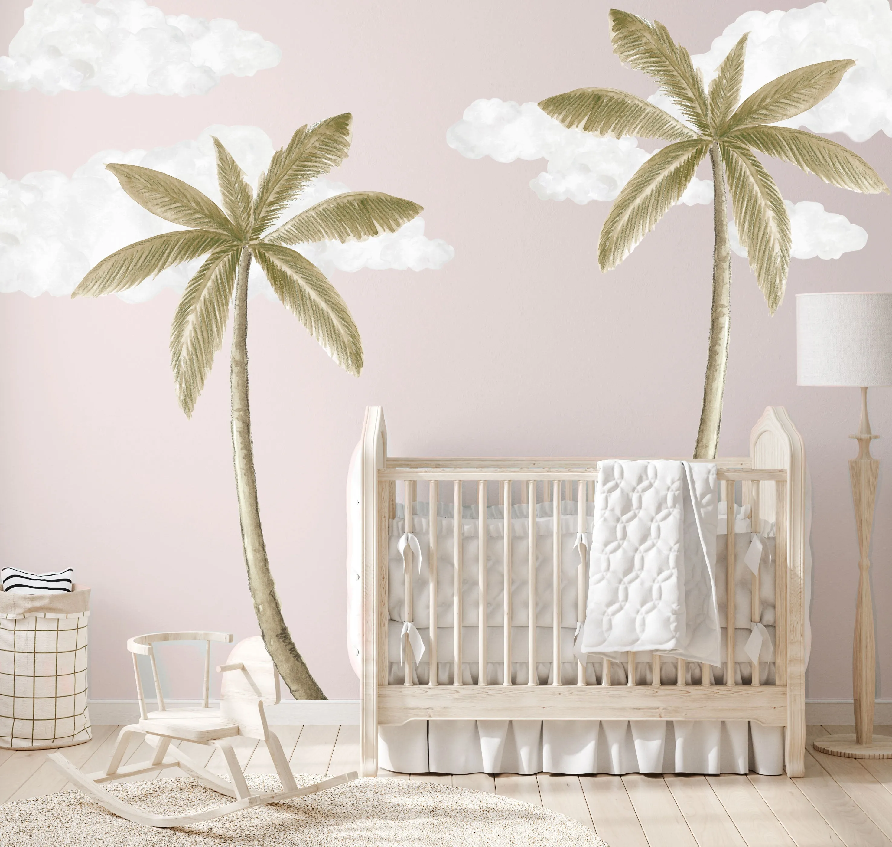 Large Palm Tree Wall Decals Australian Design Hand Painted Peel & Stick, Removable Wall Decal. Nursery, Kids Playroom, Kids Teens Bedroom