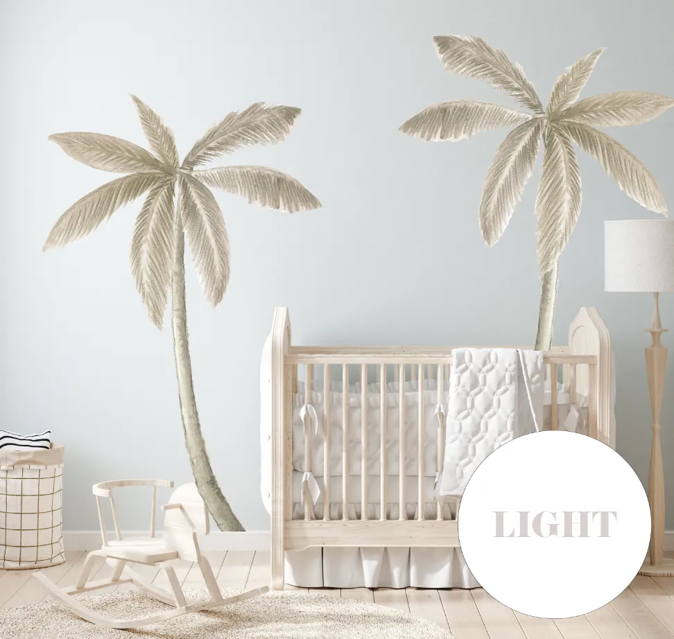 Large Palm Tree Wall Decals Australian Design Hand Painted Peel & Stick, Removable Wall Decal. Nursery, Kids Playroom, Kids Teens Bedroom
