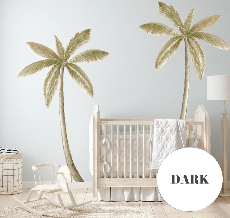 Large Palm Tree Wall Decals Australian Design Hand Painted Peel & Stick, Removable Wall Decal. Nursery, Kids Playroom, Kids Teens Bedroom