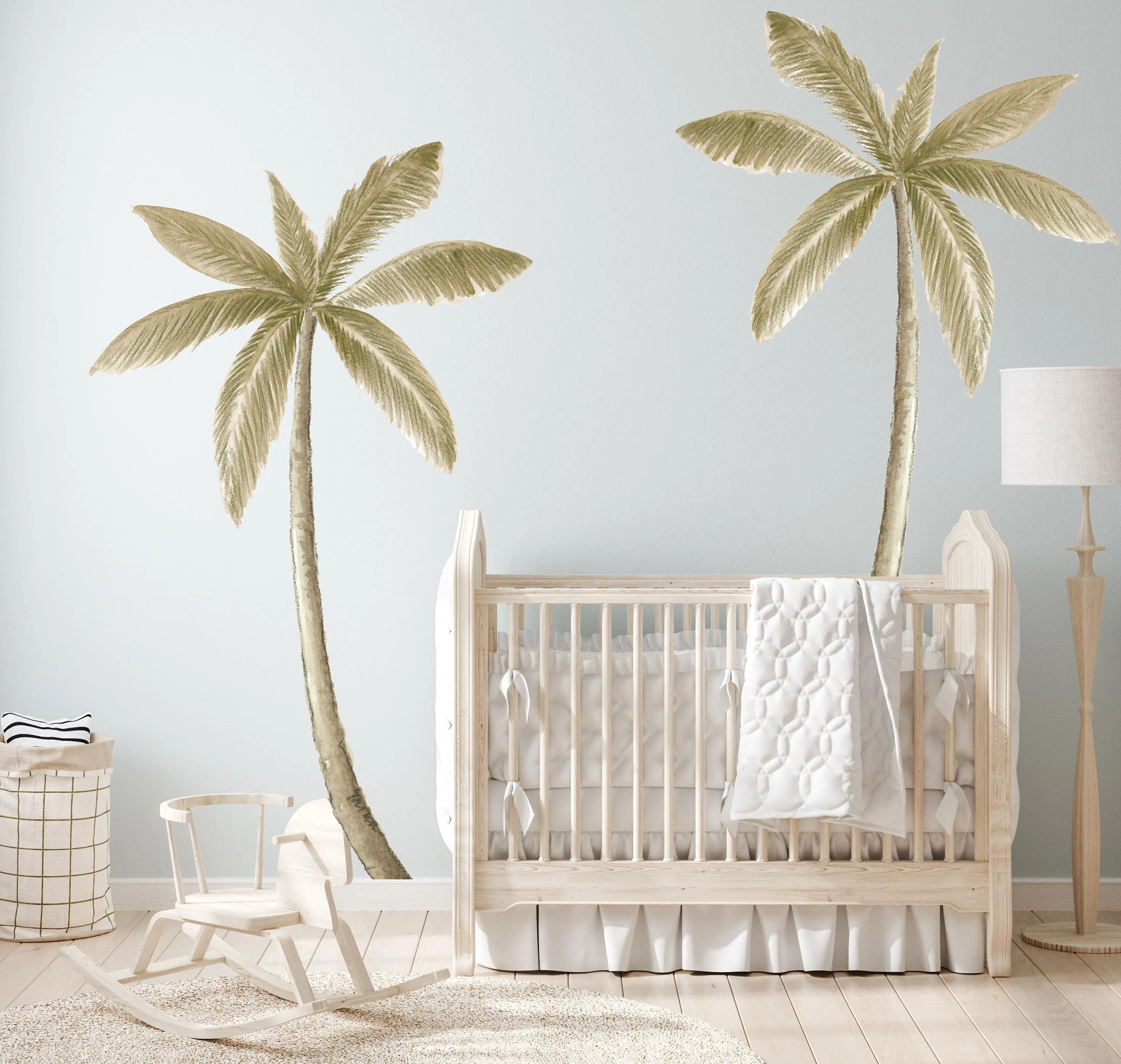 Large Palm Tree Wall Decals Australian Design Hand Painted Peel & Stick, Removable Wall Decal. Nursery, Kids Playroom, Kids Teens Bedroom