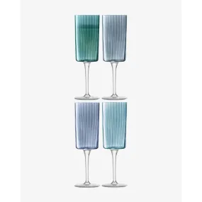 LSA Gems Champagne Flute Assorted Sapphire (4 Pack)