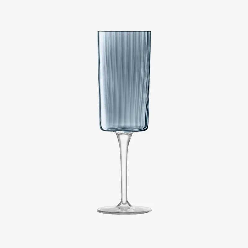 LSA Gems Champagne Flute Assorted Sapphire (4 Pack)