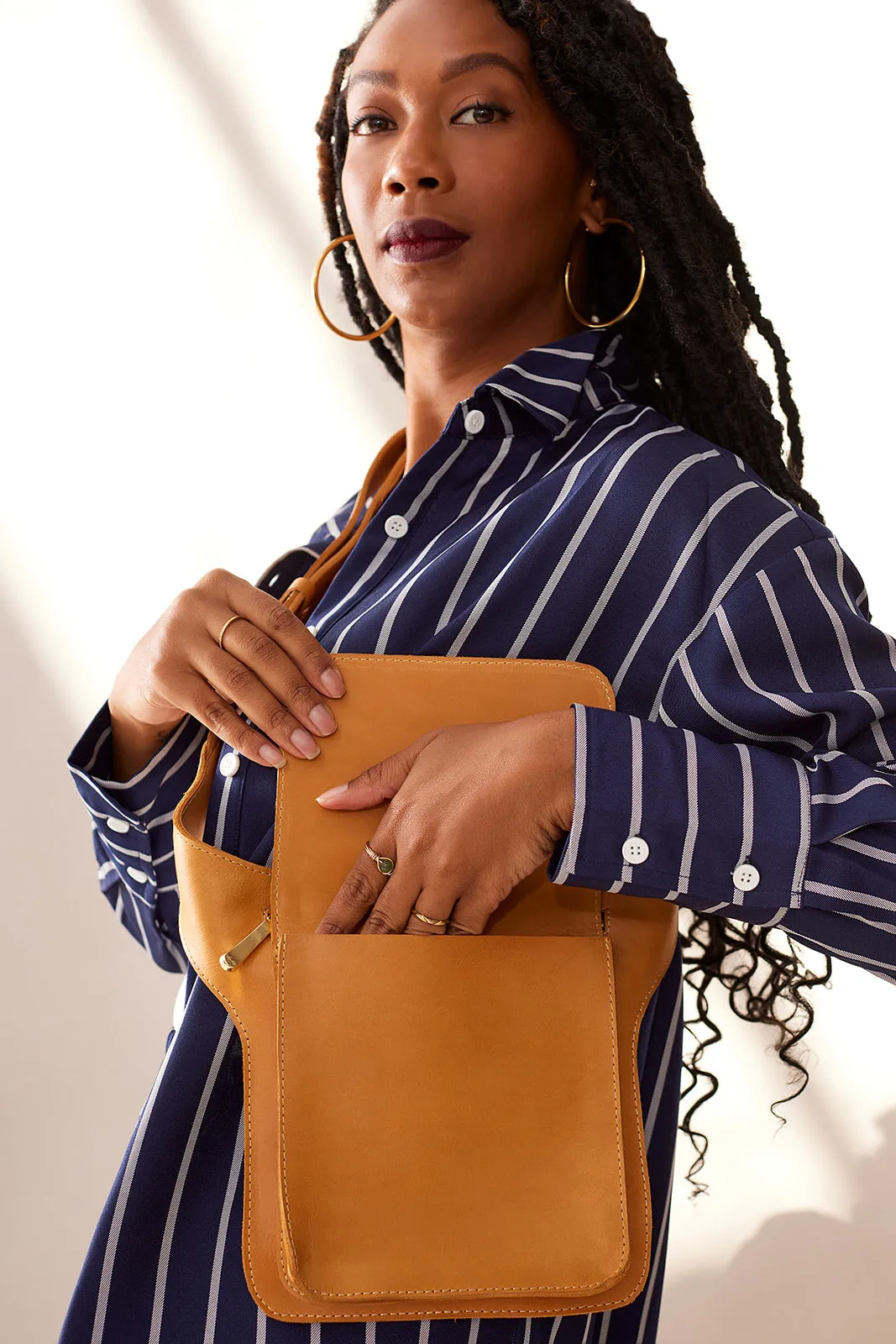 Mekane Leather Fanny Pack - Walnut