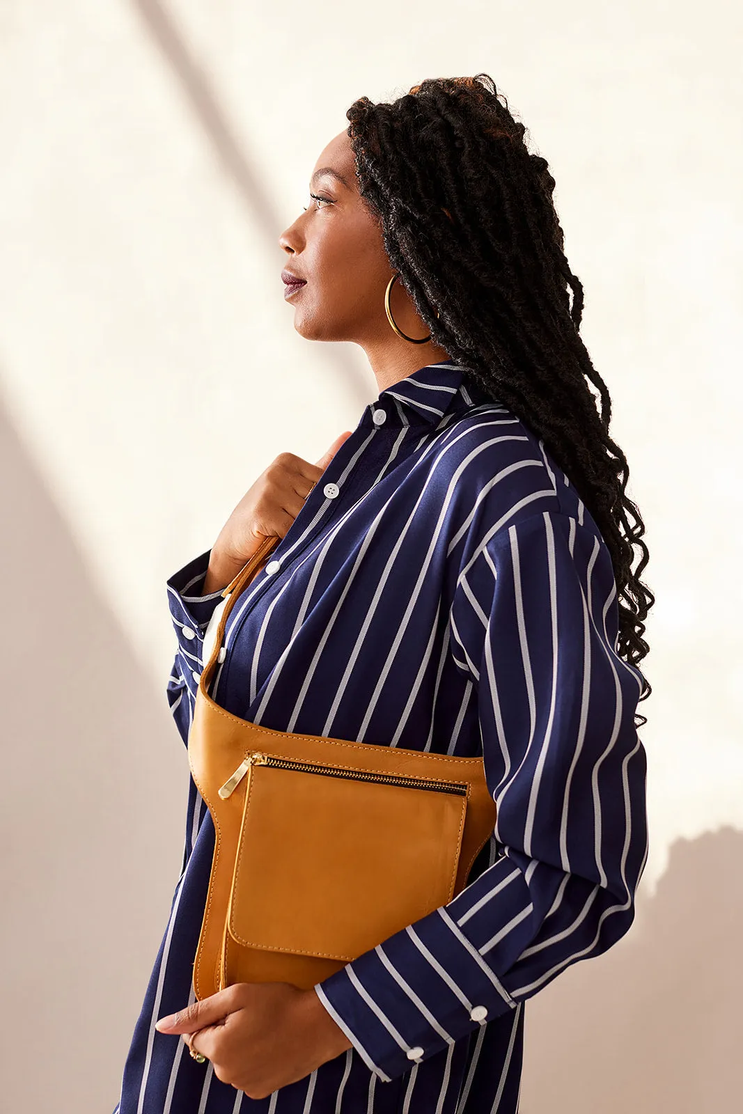 Mekane Leather Fanny Pack - Walnut