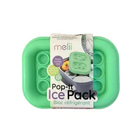 melii Pop It Ice Pack for Kids - Dual Purpose Fidget Toy and Cooling Solution - Reusable, Slim Design - Keeps Meals Fresh for up to 4 Hours - Perfect for Snack Time, Lunch Boxes
