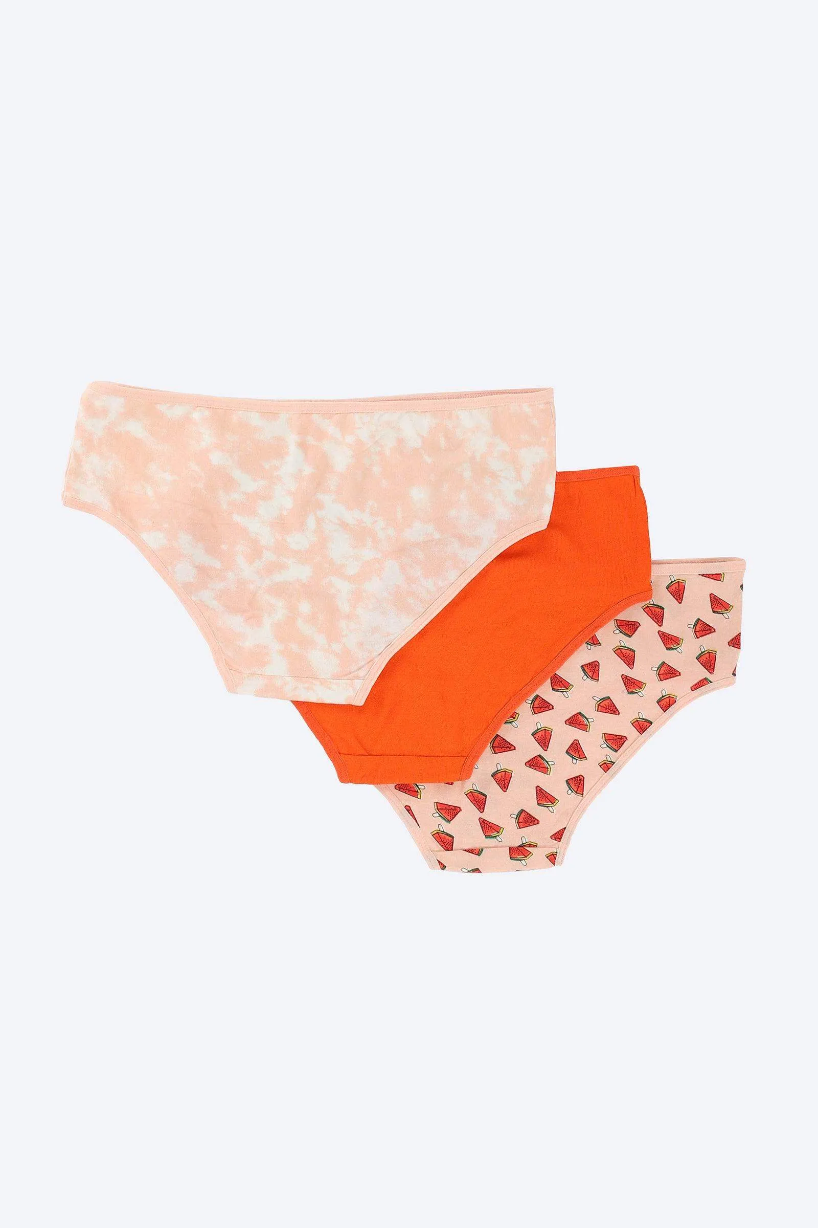 Pack of 3 Colored Brief Panties