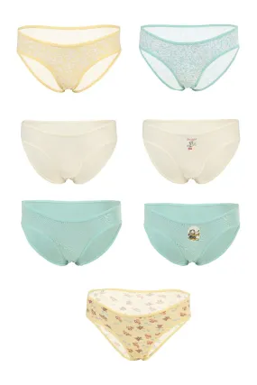 Pack of 7 Colored Bikini Panties