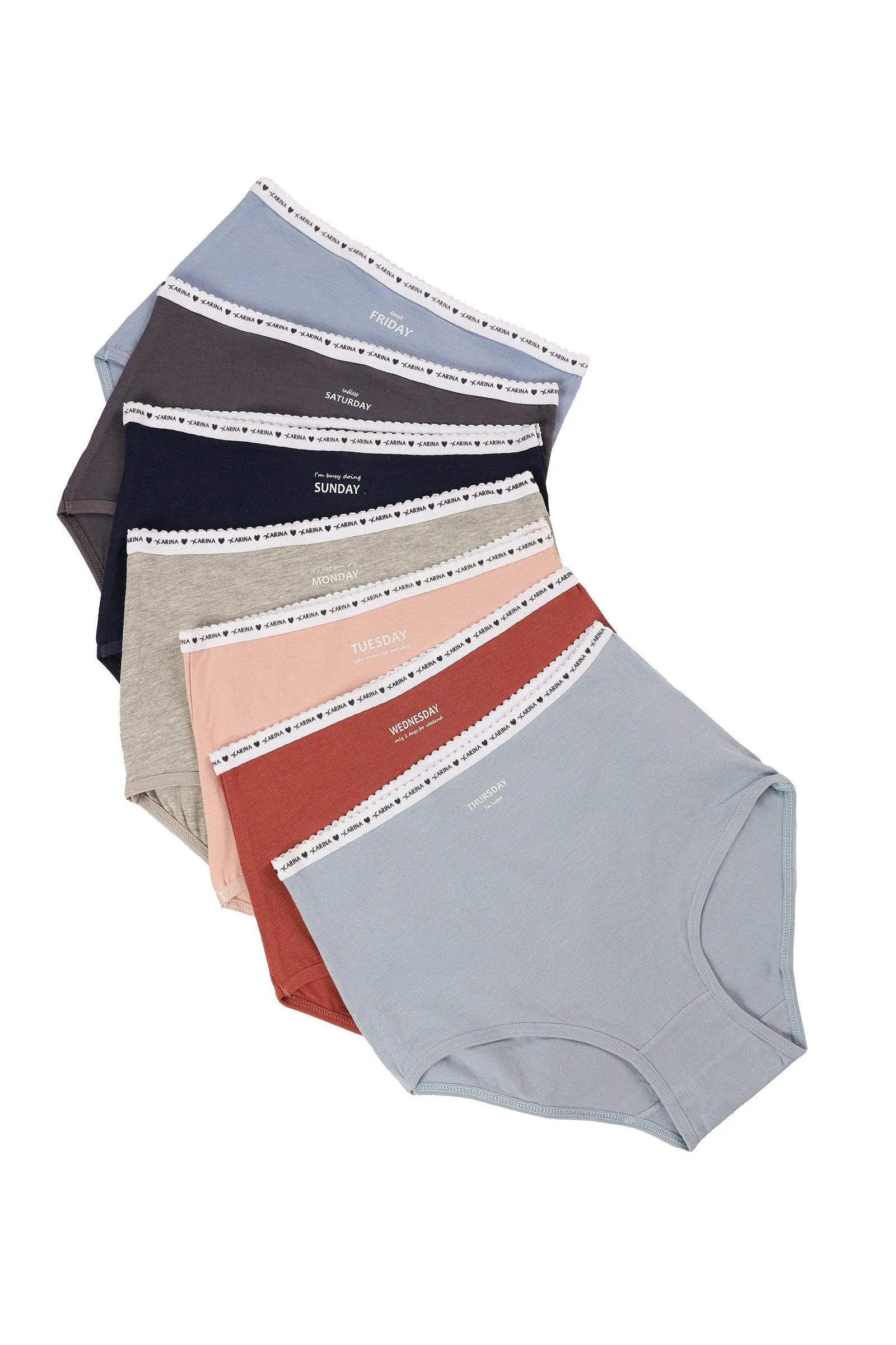 Pack of 7 Colored Full Brief