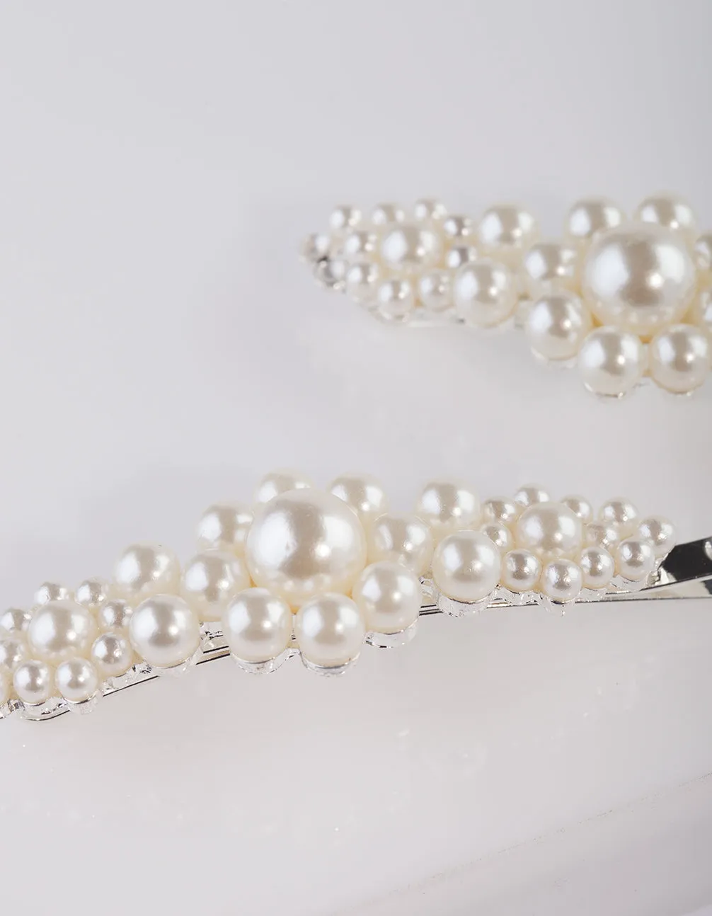 Pearl Cluster Hair Clip Pack