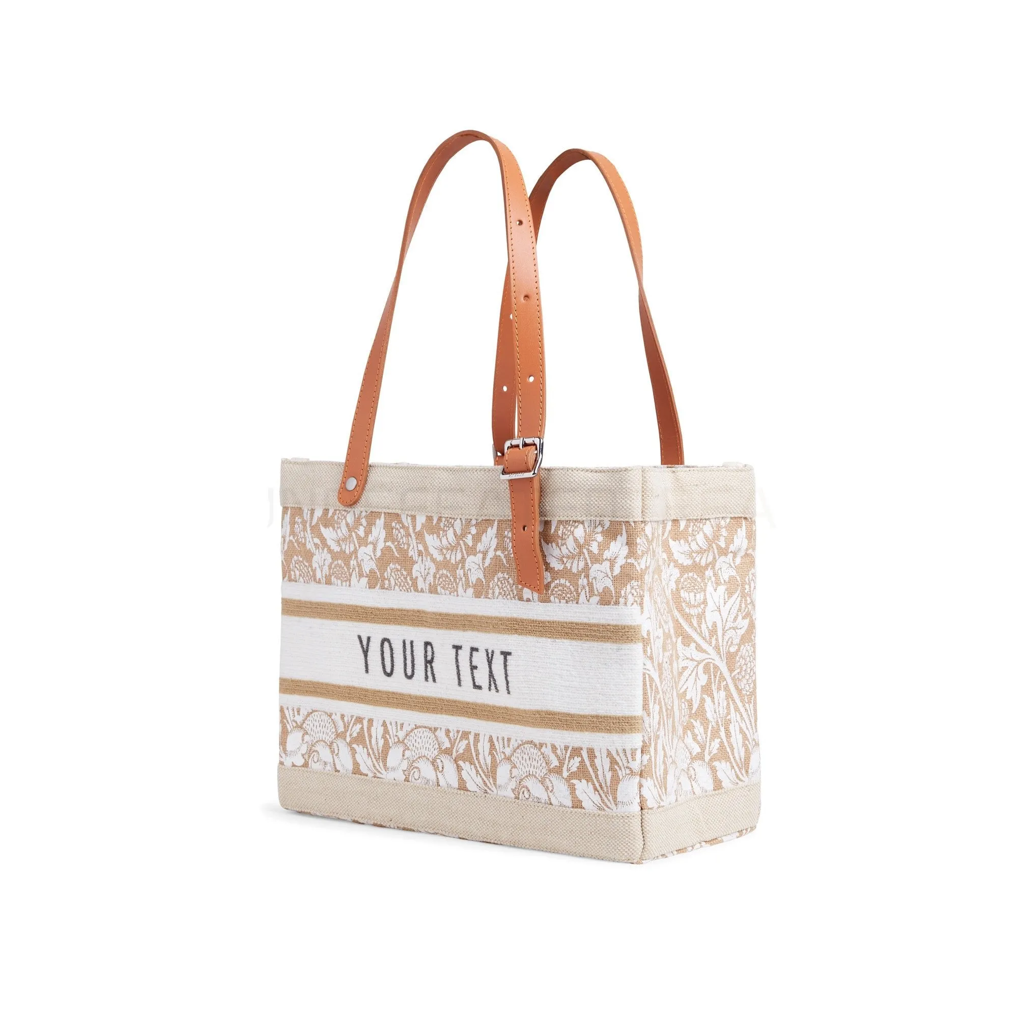 Petite Market Bag in White Porcelain with Adjustable Handle