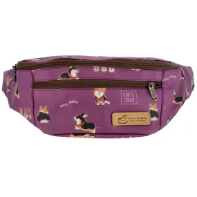 Purple Tricolor Corgi Fanny Pack