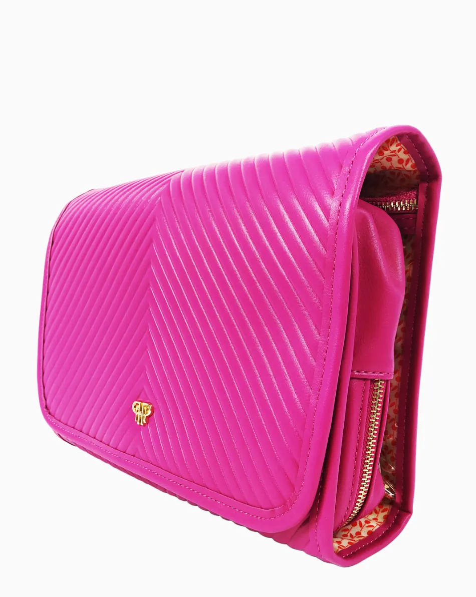 Pursen Getaway Hanging Toiletry Case Fuchsia