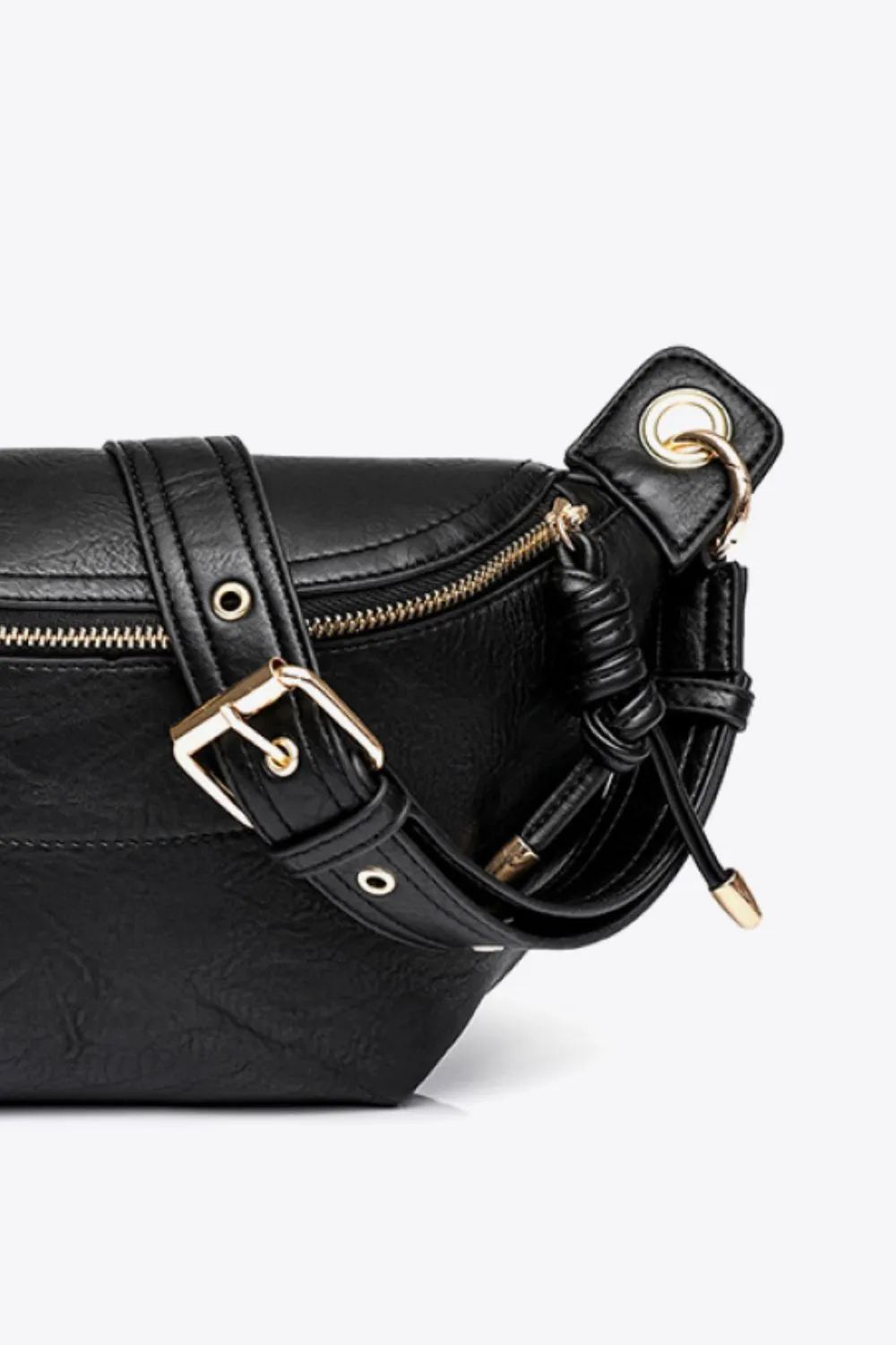 "Python Saddle"Chain Strap Crossbody Bag