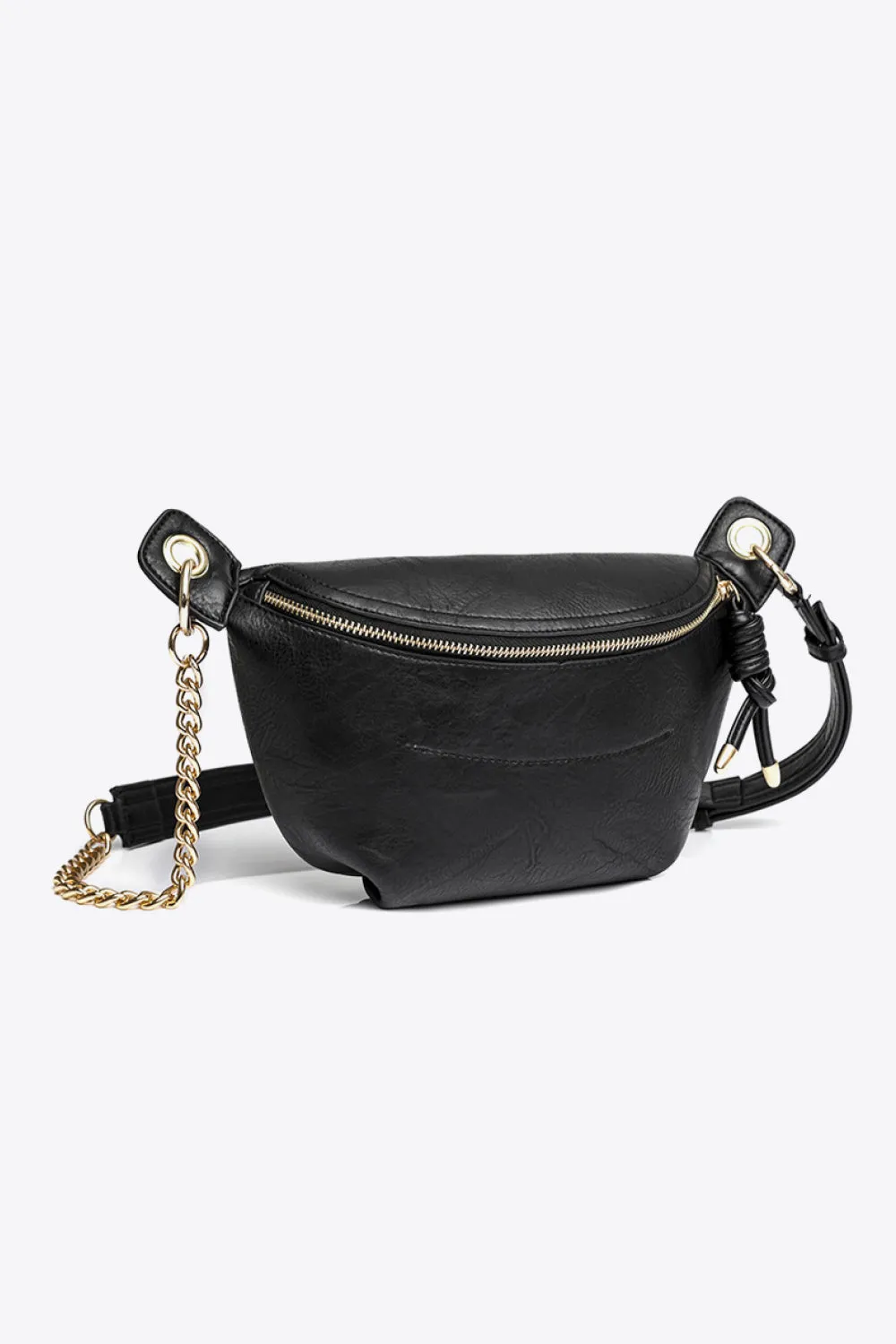 "Python Saddle"Chain Strap Crossbody Bag