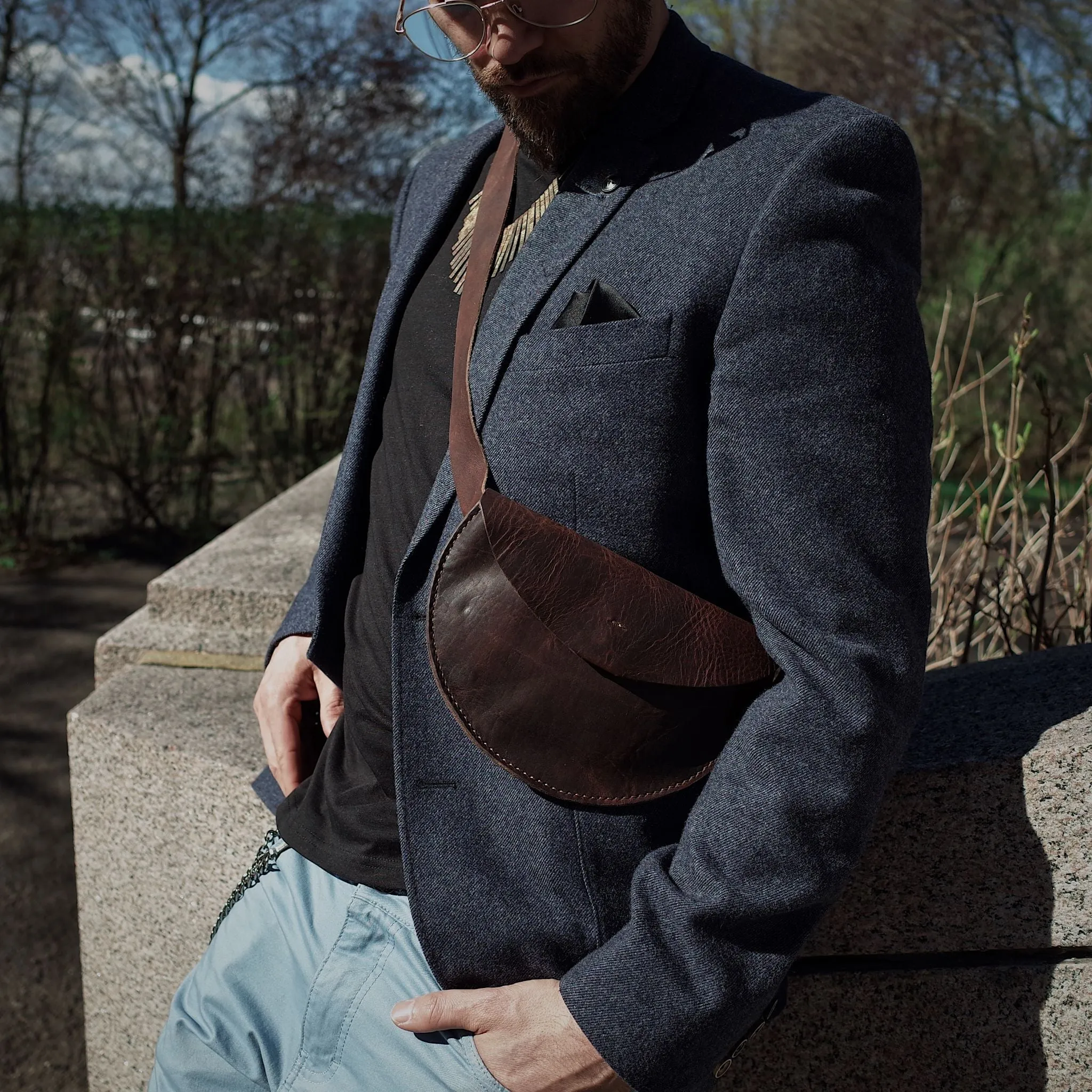 Rosemont Leather Fanny Pack – Dark Brown Edition
