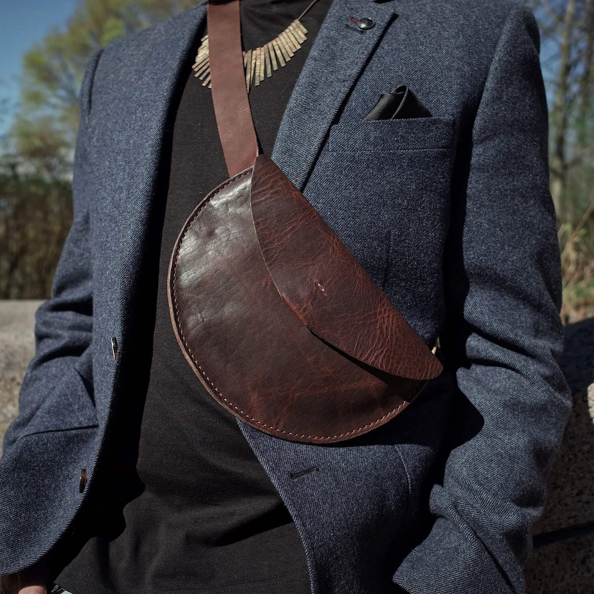Rosemont Leather Fanny Pack – Dark Brown Edition