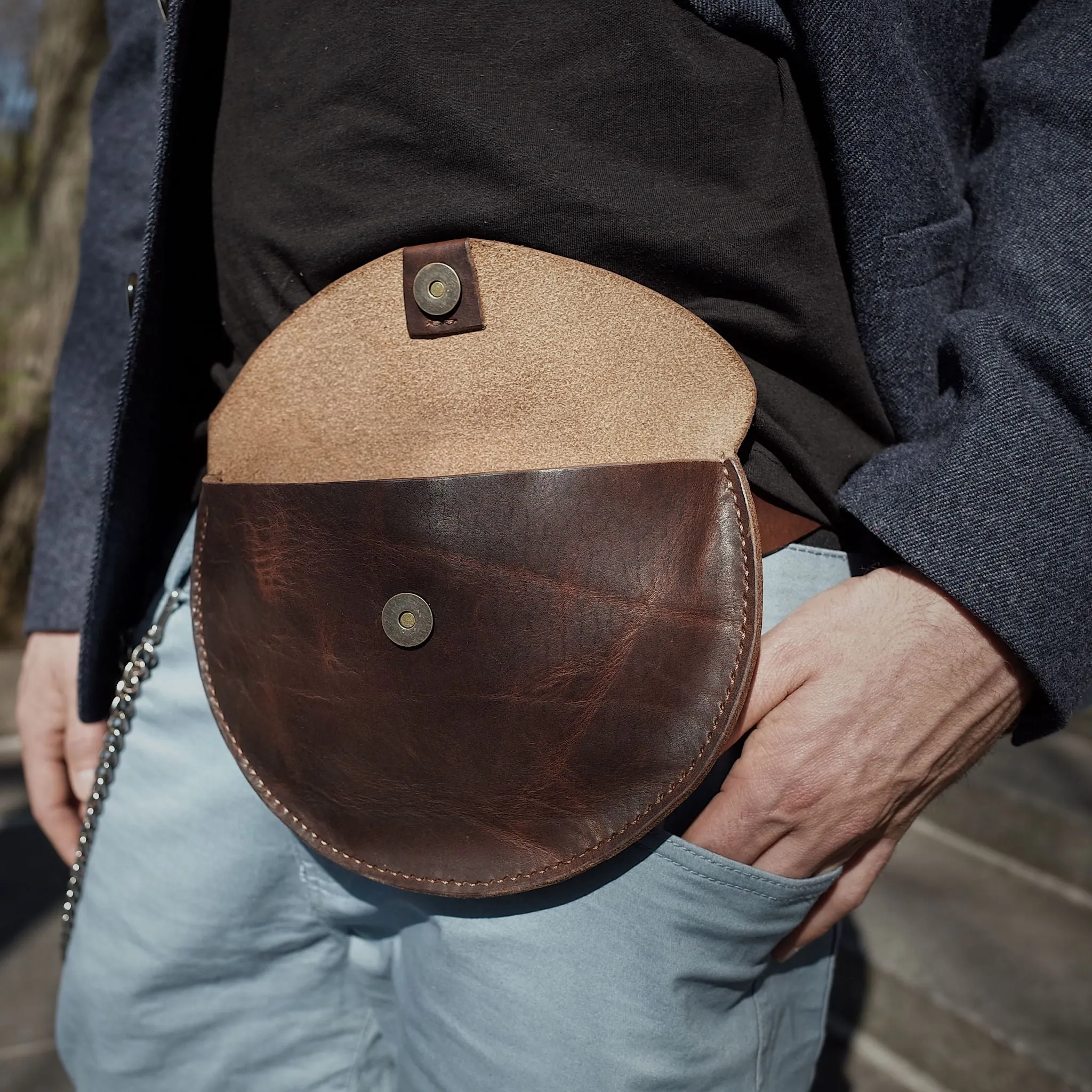 Rosemont Leather Fanny Pack – Dark Brown Edition