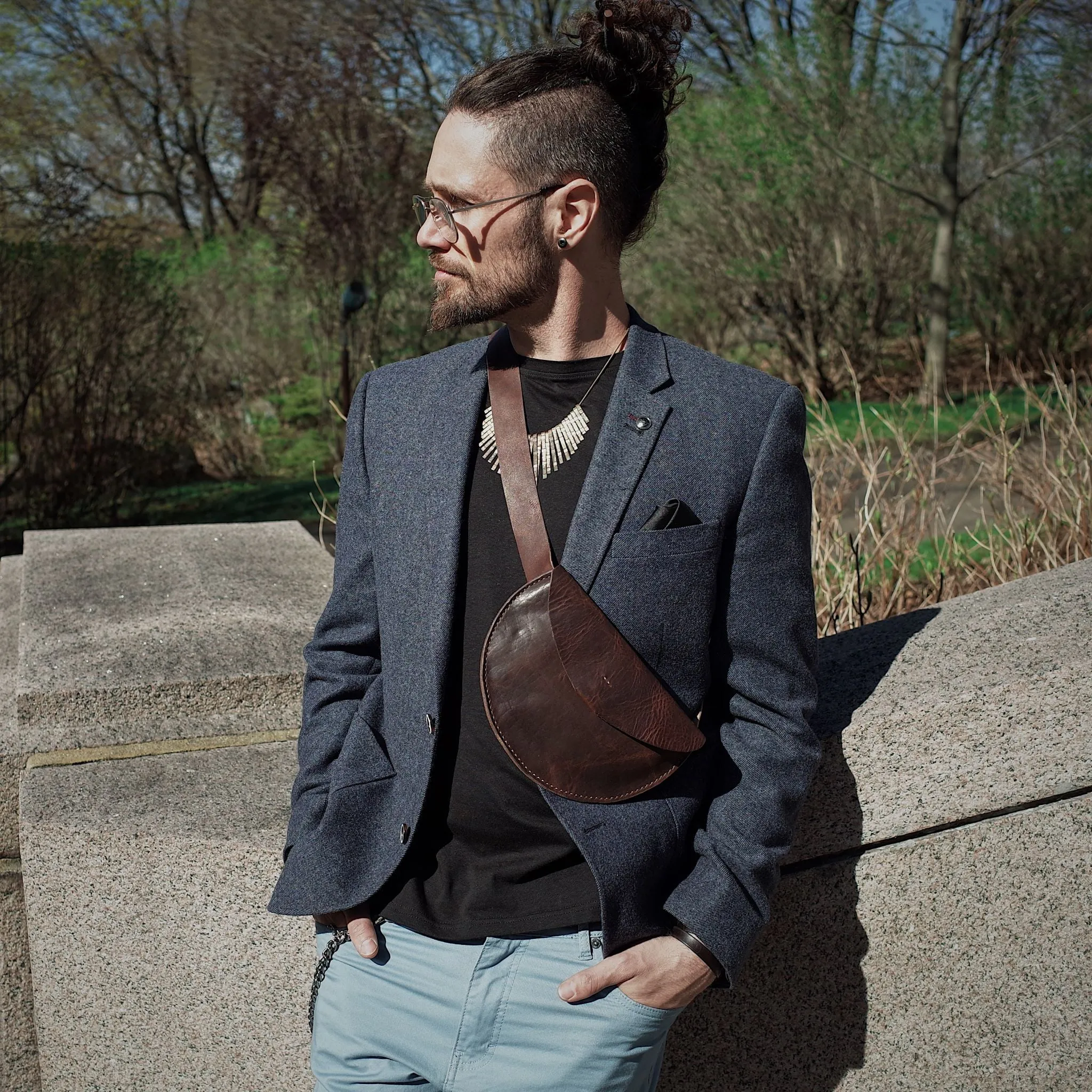 Rosemont Leather Fanny Pack – Dark Brown Edition