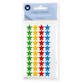 Royal Crown Star Coloured Multi Purpose Sticker 11mm 650pk