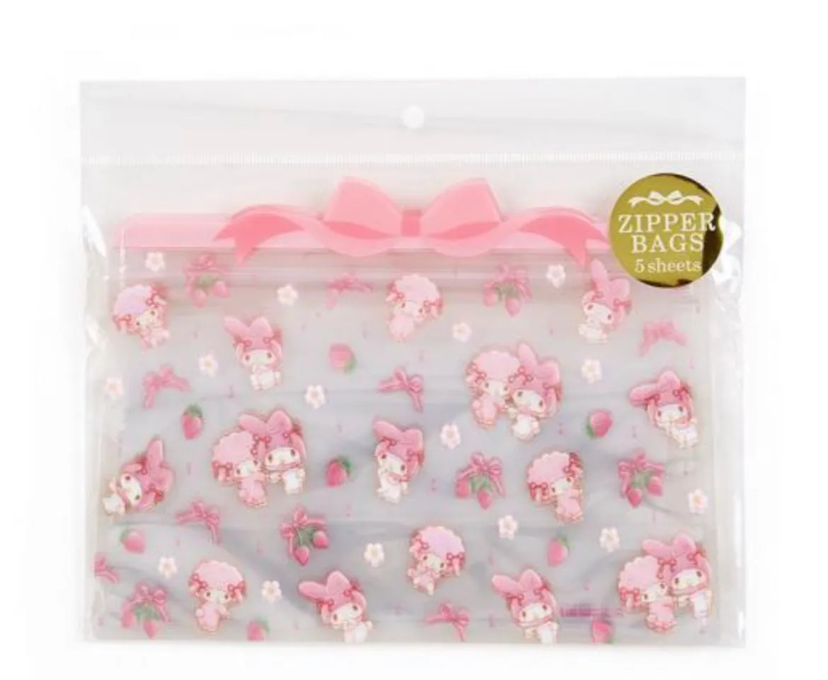 Sanrio Reusable Zipper Bags Set (5 pcs)