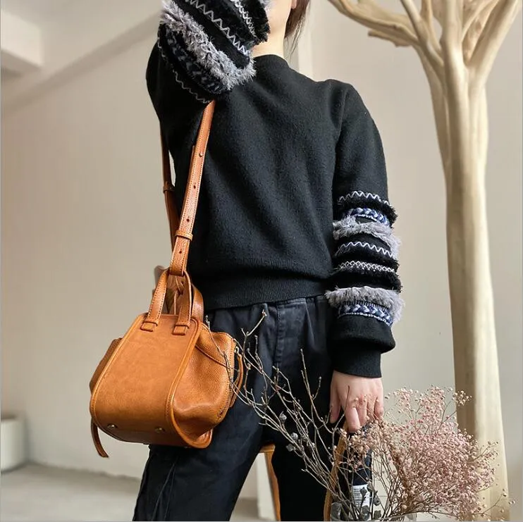 Small Women's Genuine Leather Crossbody Purse Genuine Leather Handbags For Women