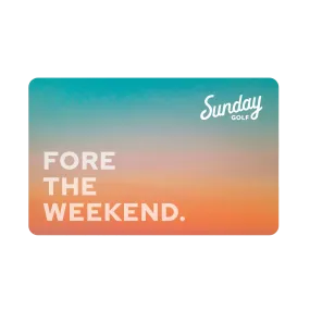 Sunday Golf Gift Card