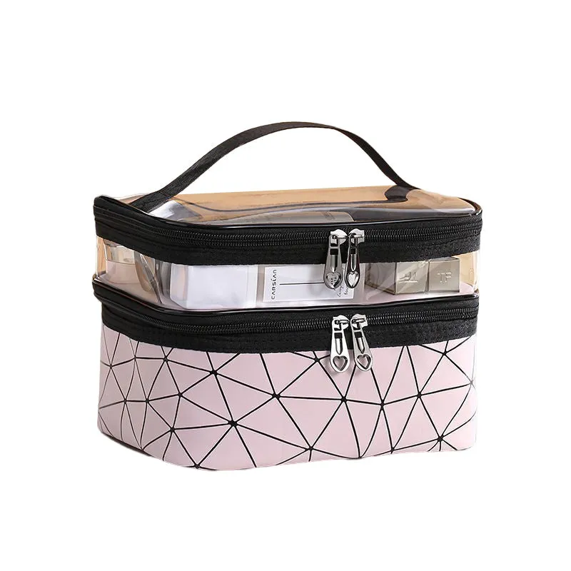 Two-layer cosmetic case - organized and stylish storage