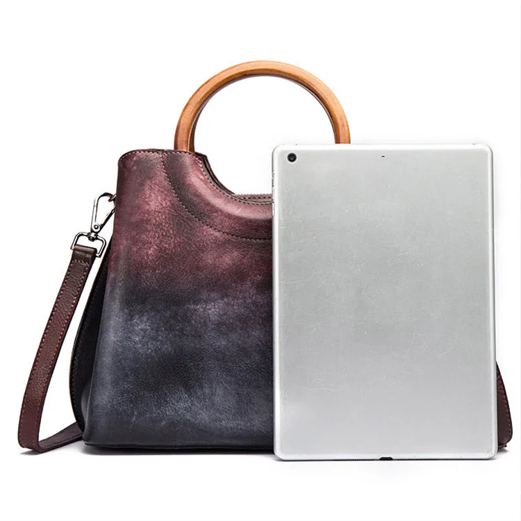 Unique Dyed Leather Womens Handbags Shoulder Bag Purses for Women