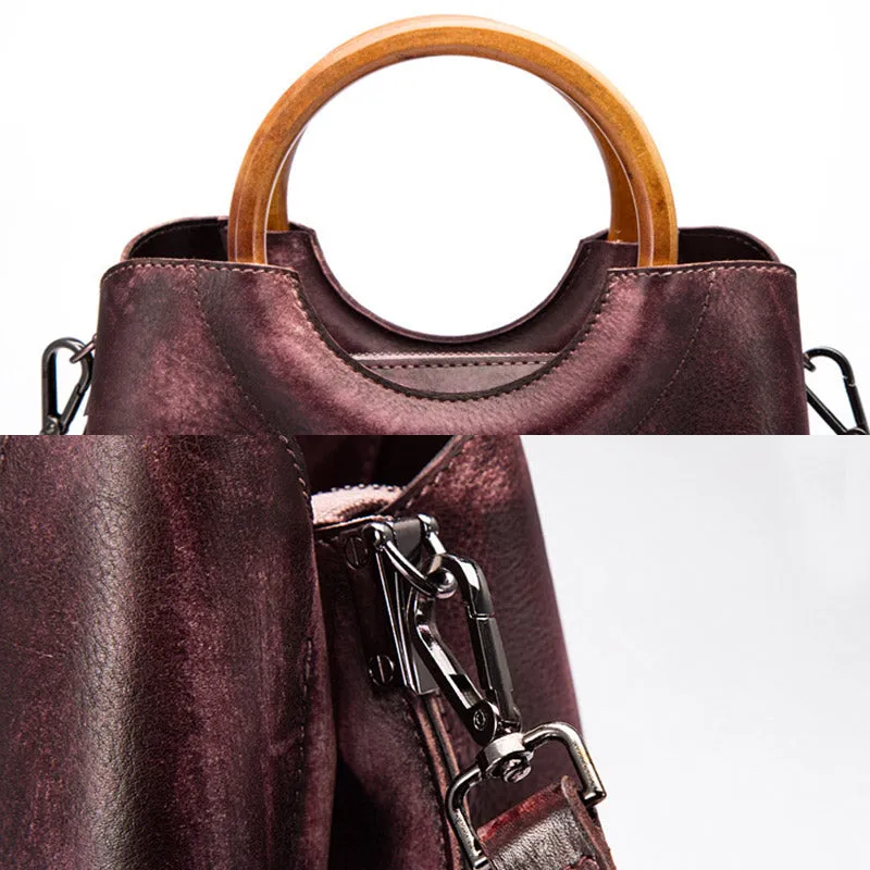 Unique Dyed Leather Womens Handbags Shoulder Bag Purses for Women