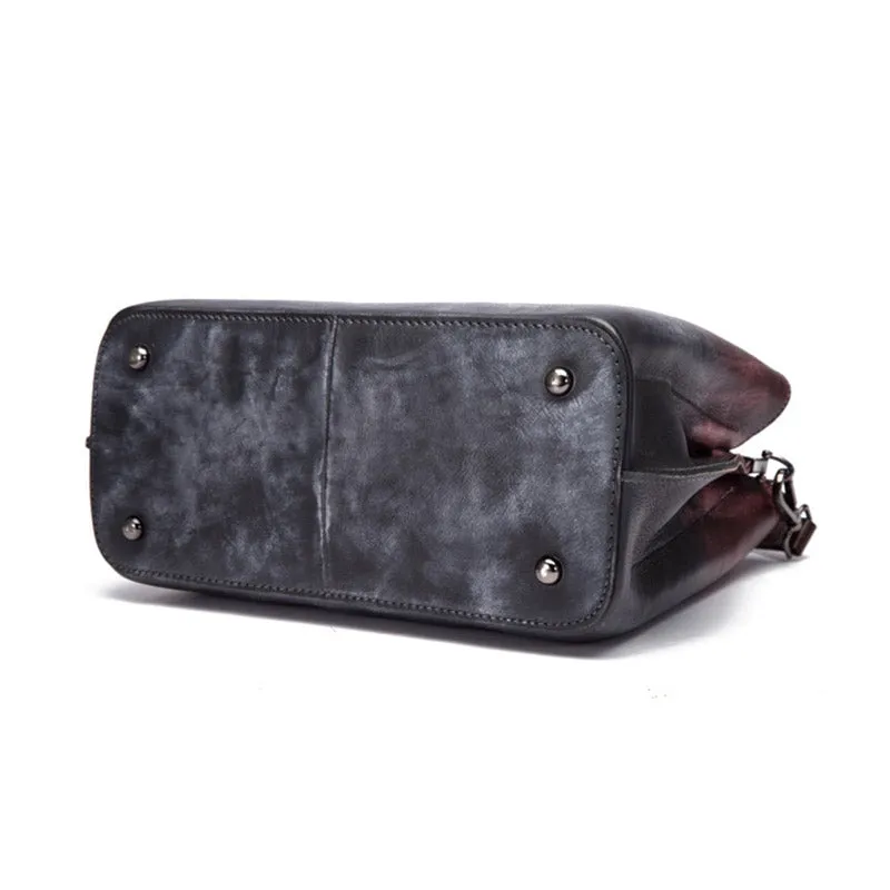 Unique Dyed Leather Womens Handbags Shoulder Bag Purses for Women