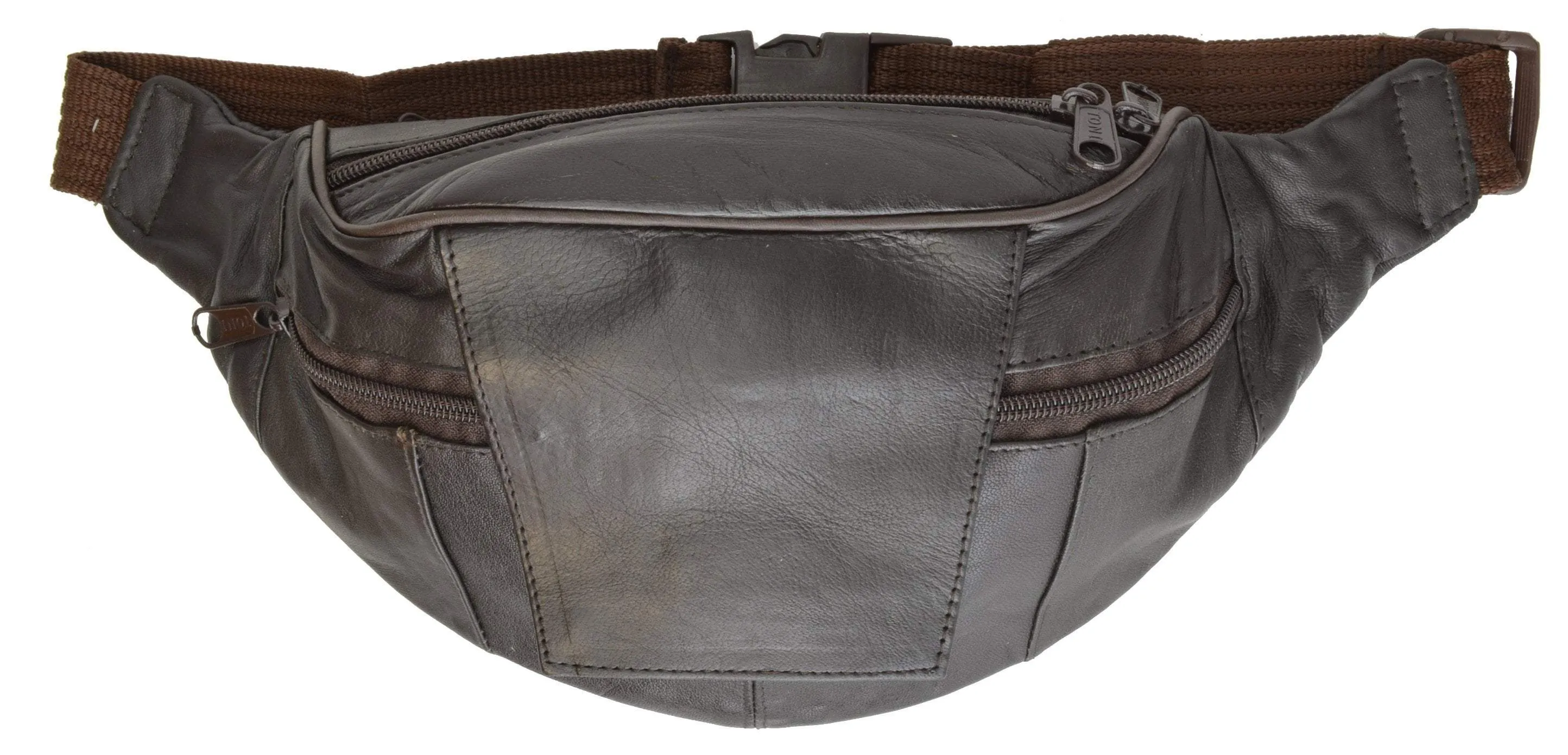 Unisex Genuine Leather Fanny Pack Waist Pouch Belt Bag Purse Hip Pouch Travel