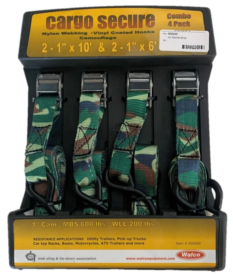 Walco Ratchet Strap 4 Pack - Camoflauge
