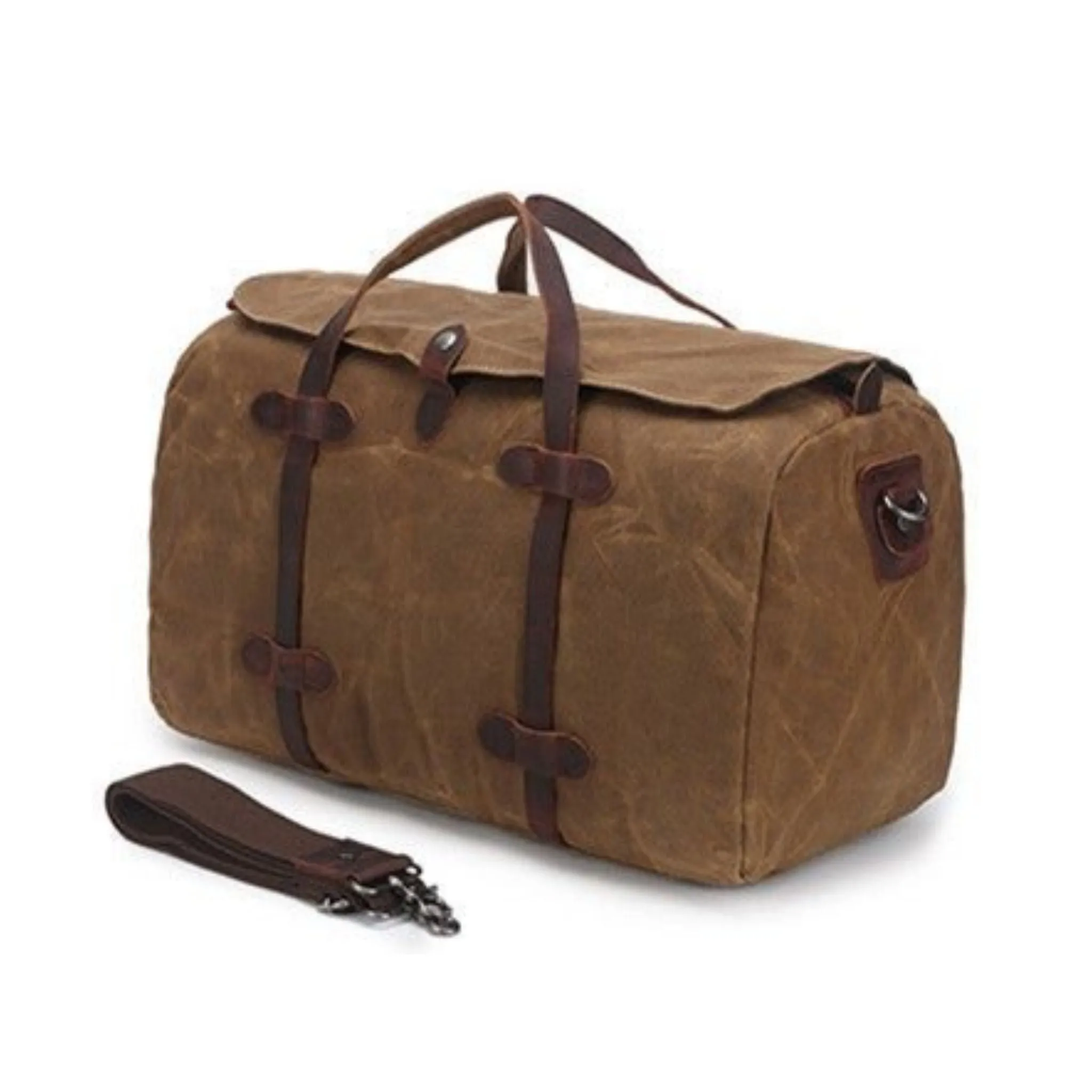 Waxed Canvas Duffle Travel Bag