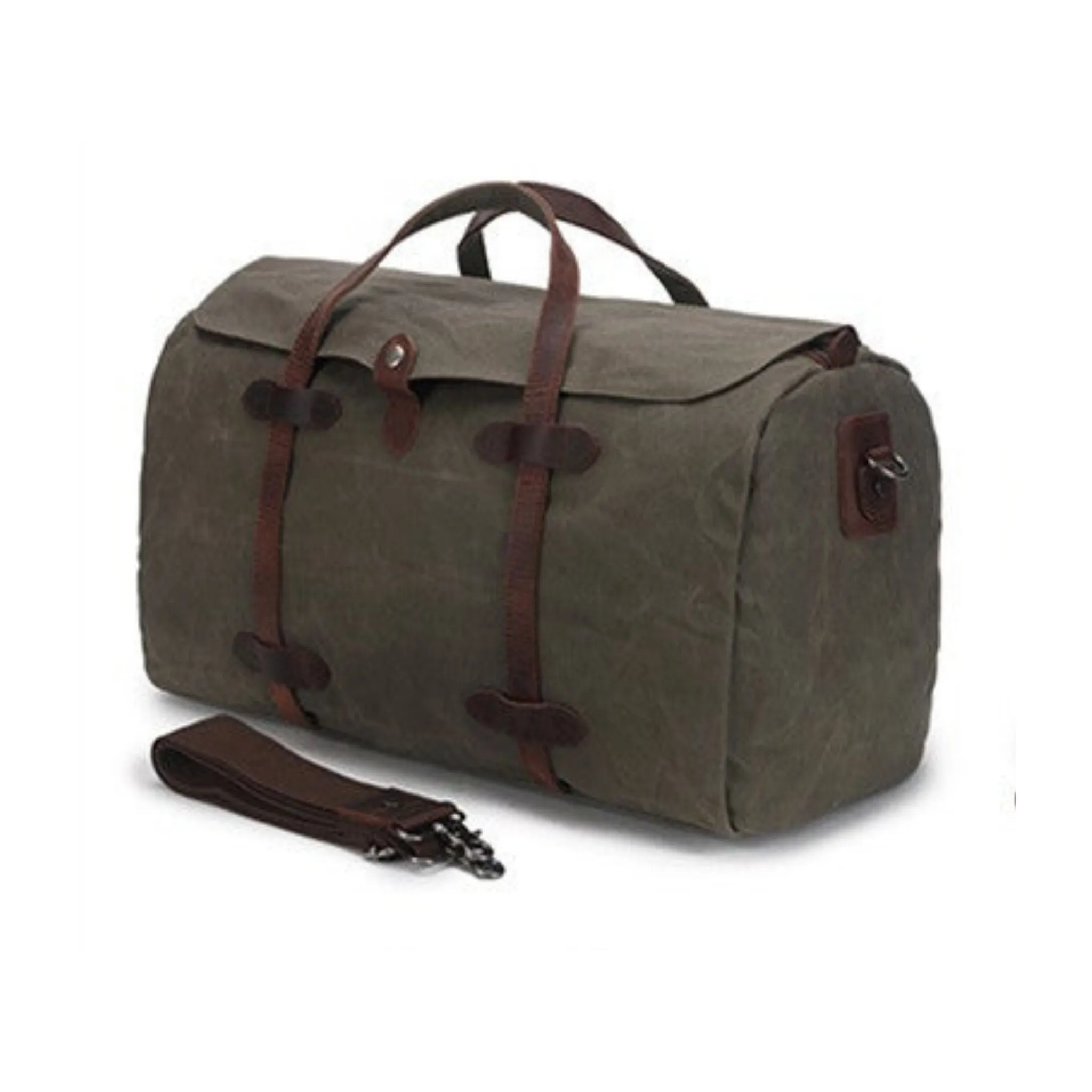 Waxed Canvas Duffle Travel Bag