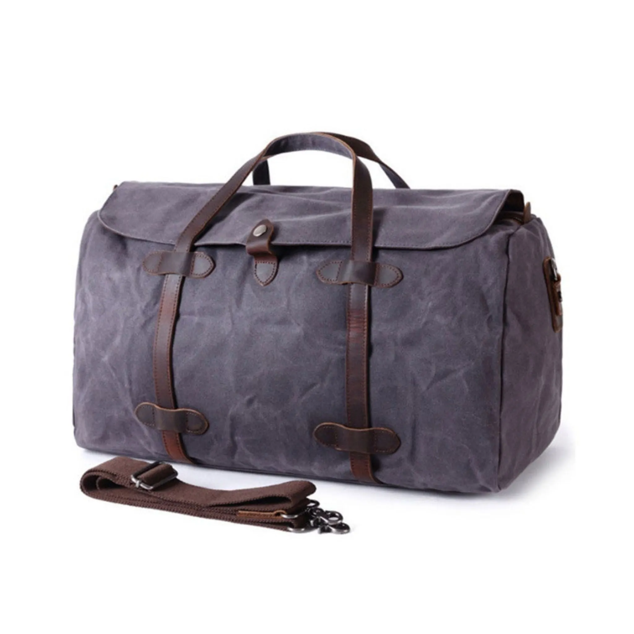Waxed Canvas Duffle Travel Bag