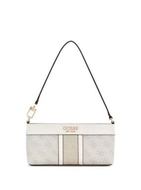 White Logo Cristiana Mini Shoulder Bag