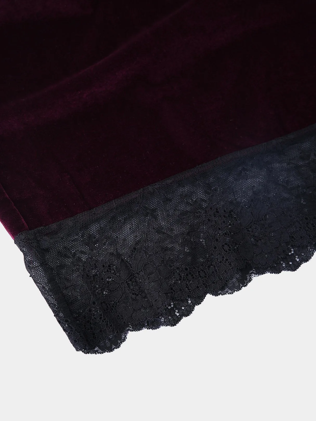 Wholesale Burgundy V-Neck Sleeveless Lace Mini Dress