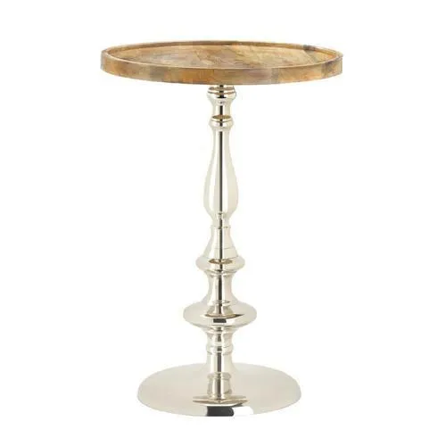 Wood Top Accent Table