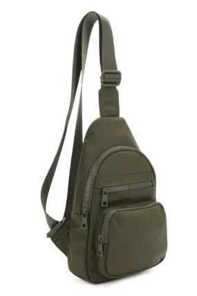 YL20534 Kristen Nylon Multi Pocket Sling Bag